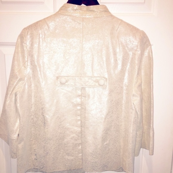 Michael Simmon White leather jacket... - Picture 2 of 4